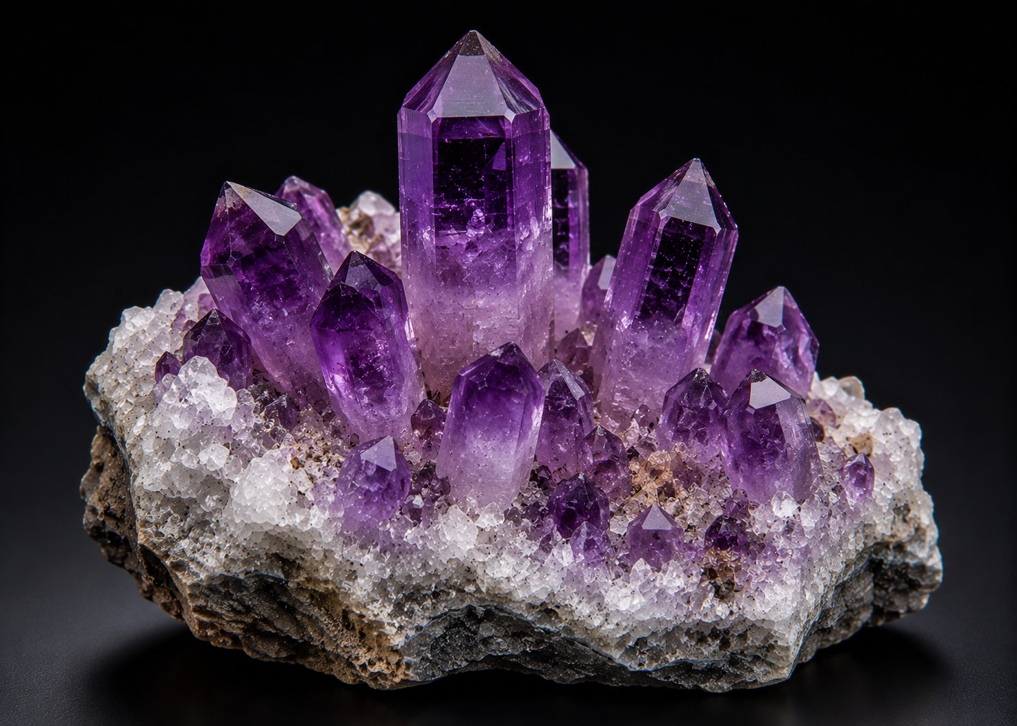 Amethyst-Geode aufgeschnitten — die charakteristischen Kristall-Höhlen aus Rio Grande do Sul, Brasilien