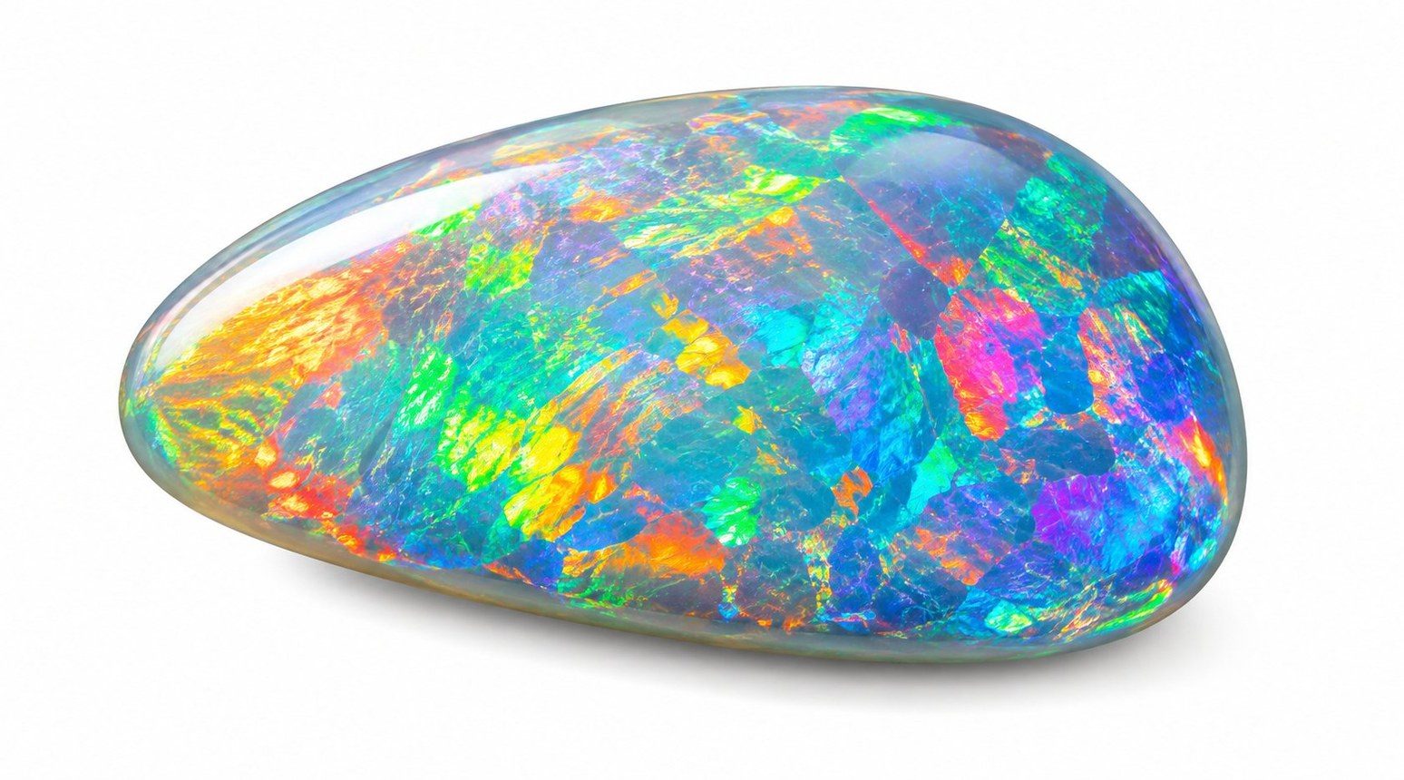 Leuchtend farbspielender australischer Opal