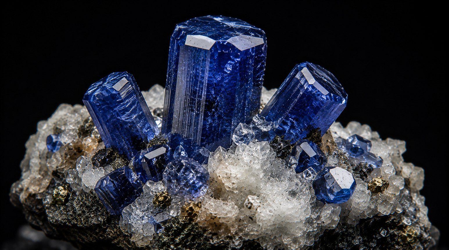Blauer Saphir im Kissenschliff — Kashmir-Qualität