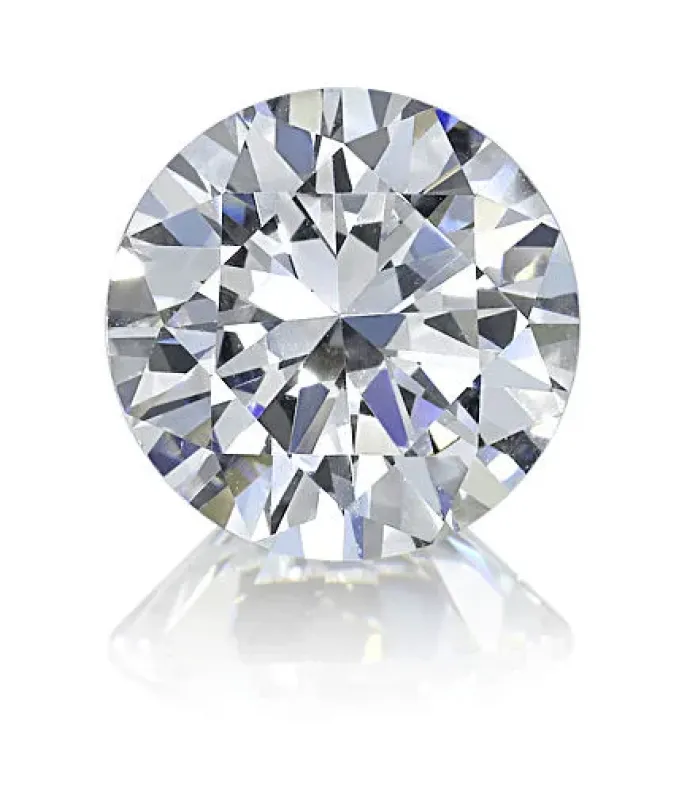 Weisser Zirkonia 10 mm im Brillantschliff - diamant weiss