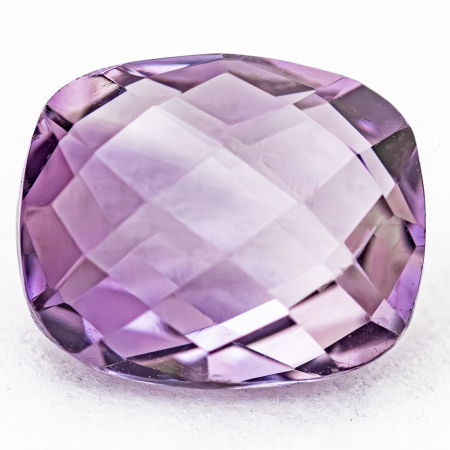 Amethyst 12 x 10 mm, ca. 5.00 Ct, Checkerboardschliff