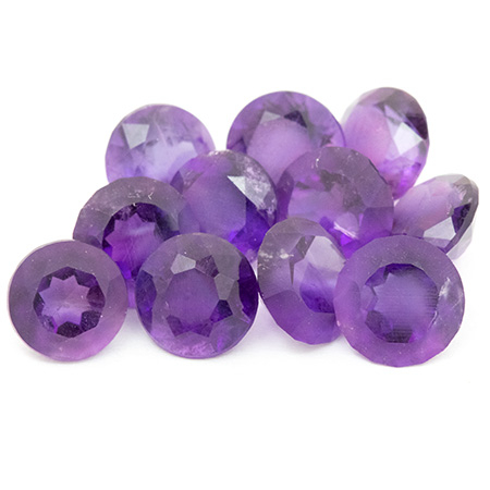 11 Amethysten mit insgesamt 20.44 Ct