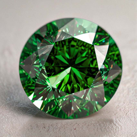 Grüner Brillant mit 0.28 Ct, VS