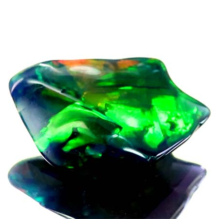 Schwarzer Opal-Kristall 1.21 Ct, AAA Grade, poliert