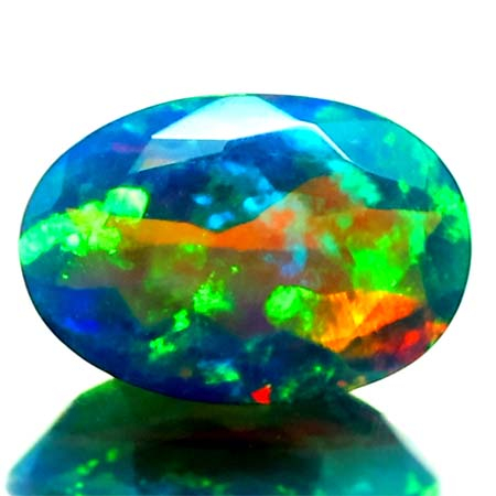 Schwarzer Opal mit 1.26 Ct - facettiert, AAA Qualität