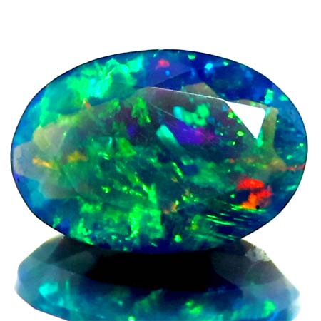 Schwarzer Opal mit 1.47 Ct - facettiert, AAA Qualität