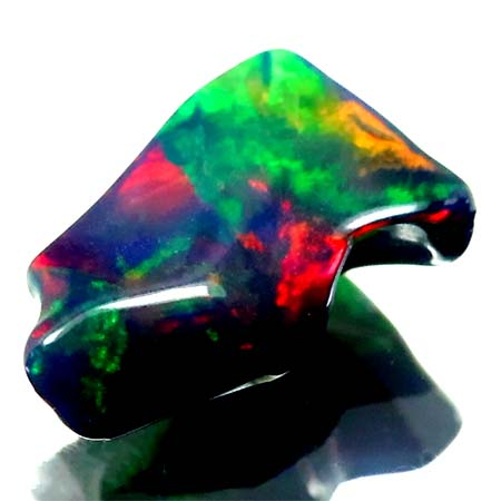 Schwarzer Opal-Kristall 1.75 Ct, AAA Grade, poliert