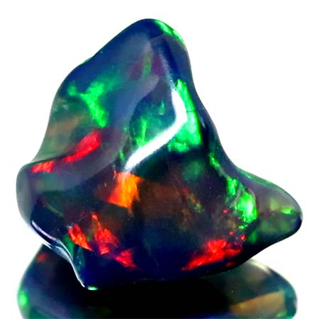 Schwarzer Opal-Kristall 1.96 Ct, AAA Grade, poliert