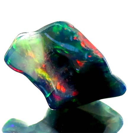 Schwarzer Opal-Kristall 2.10 Ct, AAA Grade, poliert