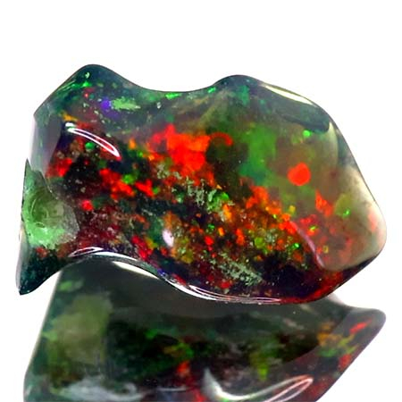 Schwarzer Welo Opal Anhänger mit 2.78 Ct, gebohrt