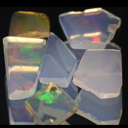 6 Welo Opal Scheiben mit 2.48 Ct, poliert