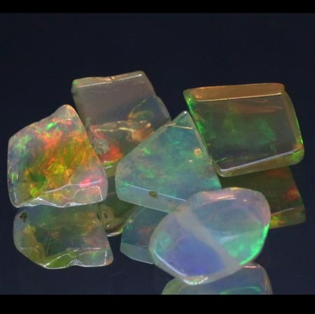 5 Welo Opal Scheiben mit 2.91 Ct, poliert