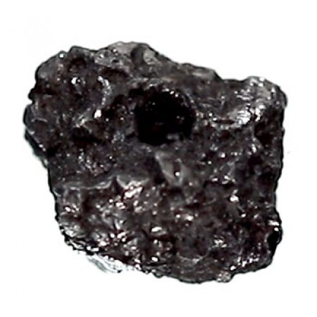 Schwarzer  Rohdiamant 1.18 Ct, gebohrt