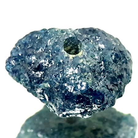 Blauer Rohdiamant 2.12 Ct, gebohrt