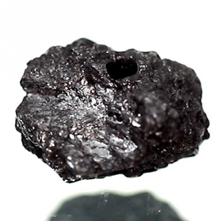 Schwarzer  Rohdiamant 3.26 Ct, gebohrt