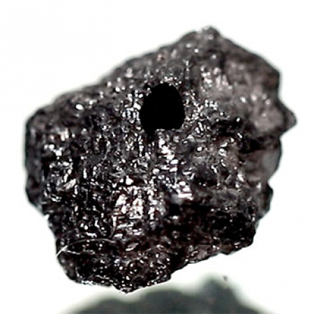 Schwarzer  Rohdiamant 3.70 Ct, gebohrt