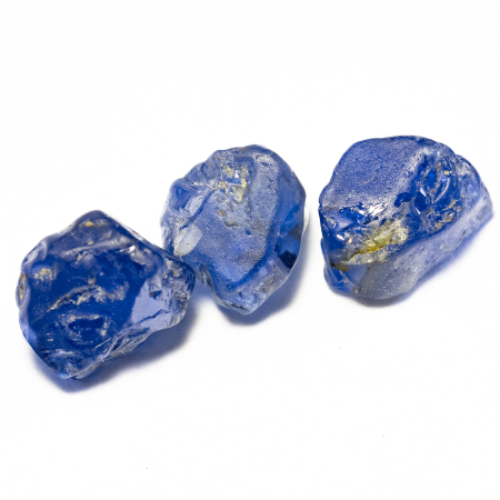 Saphir Kristalle mit 1.73 Ct, Schleifqualität