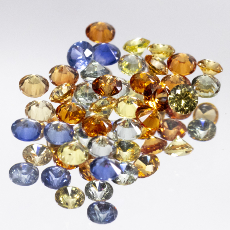 1 Ct Saphire im Brillantschliff, 1.8 mm