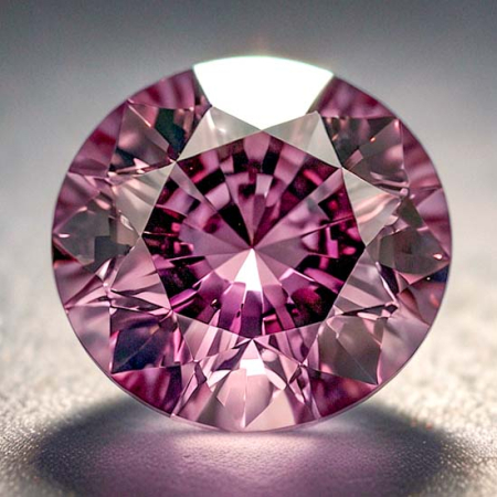 Burma Spinell mit 0.42 Ct Brillantschliff, unbehandelt