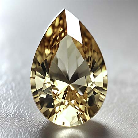 Gelber Tansanit mit 0.44 Ct