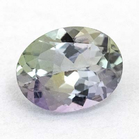 Bicolor Tansanit mit 0.37 Ct, unbehandelt