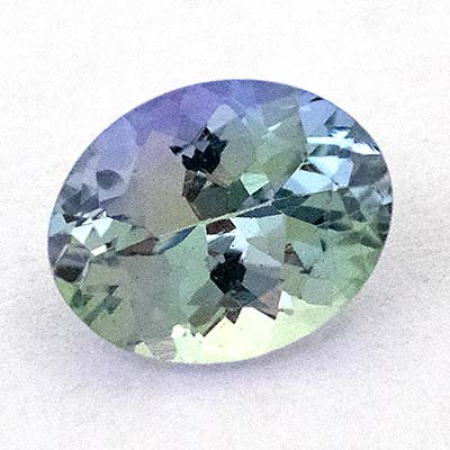 Bicolor Tansanit mit 0.38 Ct, unbehandelt