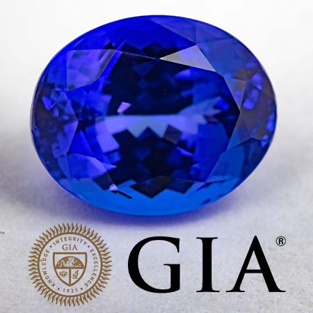 Tansanit mit 11.77 Ct, AAA+ Grade, GIA zertifiziert
