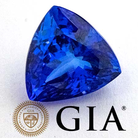 Tansanit mit 3.61 Ct, AAA Grade, GIA zertifiziert