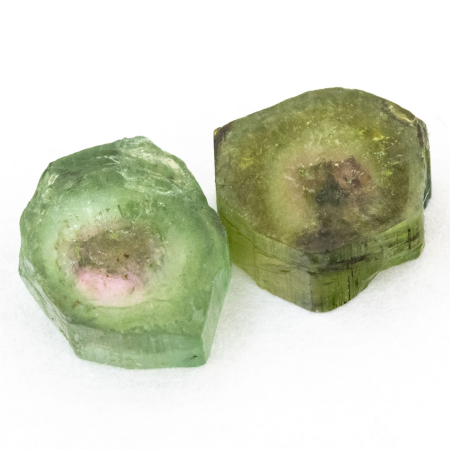2 Polierte Multicolor Turmalinscheiben mit 1.99 Ct