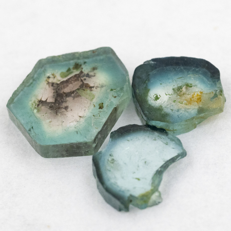 3 Polierte Multicolor Turmalinscheiben mit 2.21 Ct