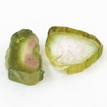 2 Polierte Multicolor Turmalinscheiben mit 2.26 Ct