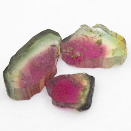 3 Polierte Multicolor Turmalinscheiben mit 3.30 Ct