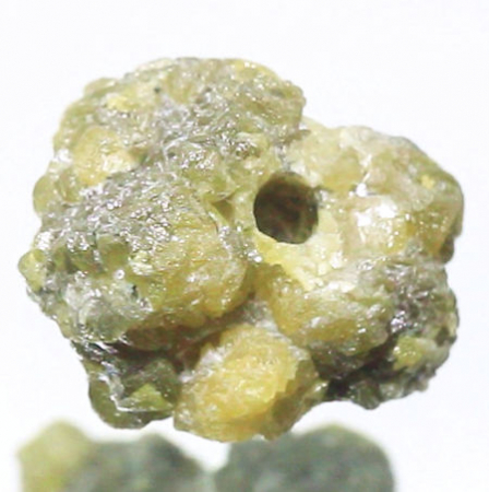 Gelber Rohdiamant 2.37 Ct, gebohrt