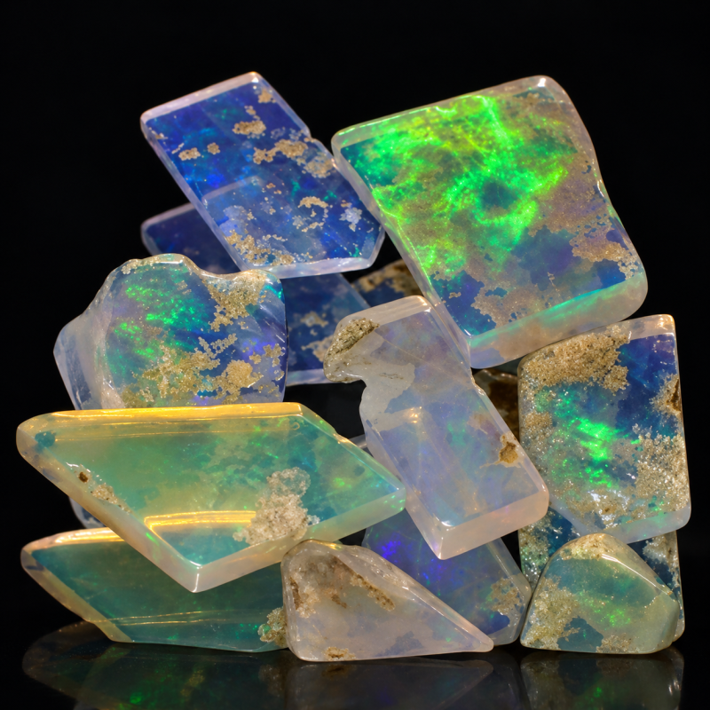 8 Welo Opal Scheiben mit 4.29 Ct, poliert - Opale