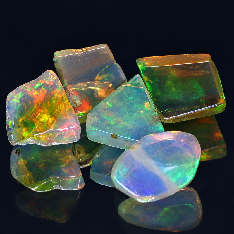 5 Welo Opal Scheiben mit 2.91 Ct, poliert - Opale