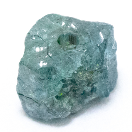 Blauer Rohdiamant 1.09 Ct, gebohrt