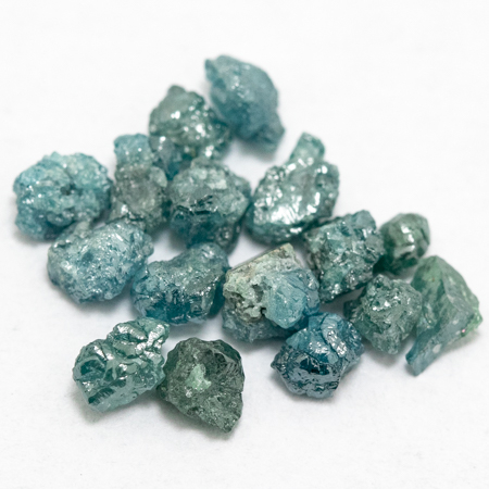 16 Stück Blaugrüne Rohdiamanten 1.80 Ct