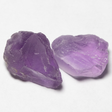 2 Amethyst Kristalle mit 21.72 Ct