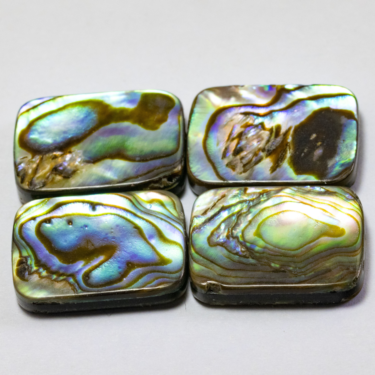 Abalone Dubletten 24.98 Ct, gebohrt