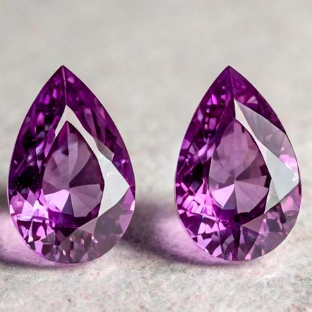 Amethyst Paar mit je ca. 14.5 x 8.5 mm, 8.89 Ct