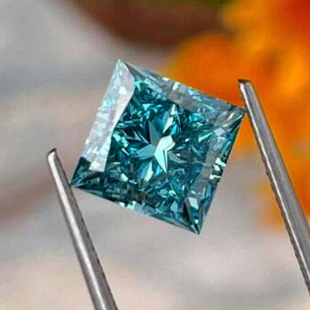 Blauer Diamant mit 0.06 Ct, SI