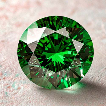 Grüner Brillant mit 0.23 Ct, VVS