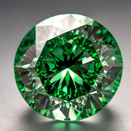 Grüner Brillant mit 0.25 Ct, VVS