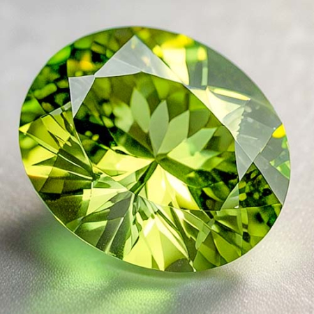 Demantoid mit ca. 4 x 3 mm