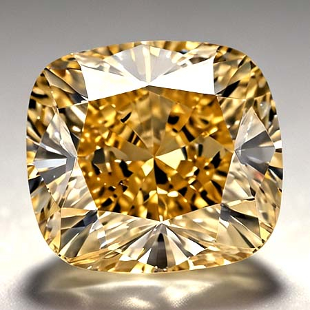 Gelber Diamant im Cushionschliff mit 0.16 Ct