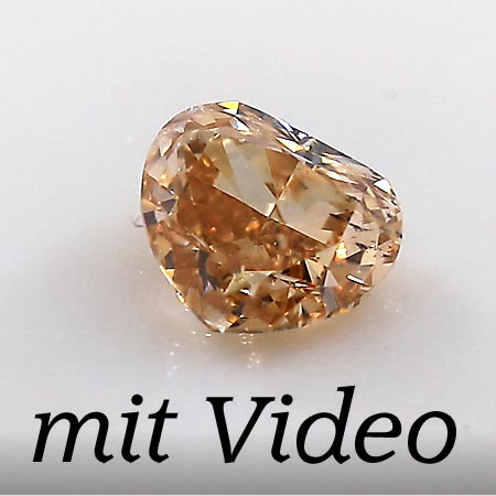 Gelber Diamant im Herzschliff mit 0.26 Ct, SI