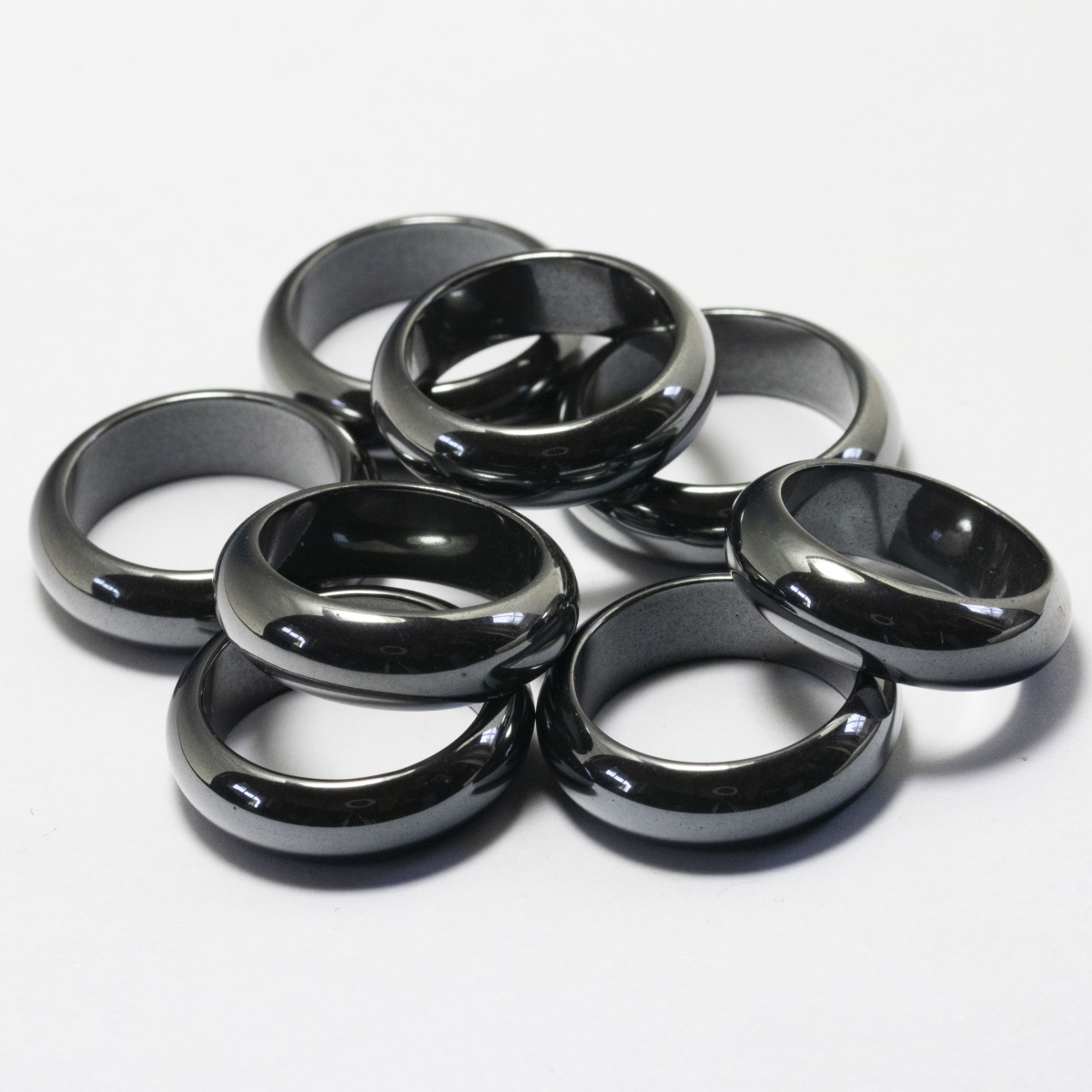 Edelstein Ringe Hämatit, verschiedene Größen