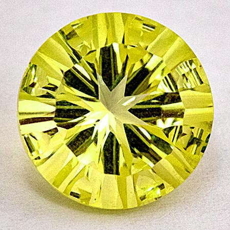 Lemon-Citrin im Illusion-Cut, 10 mm