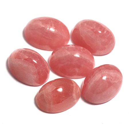 6 Rhodochrosite mit insgesamt 11.05 Ct