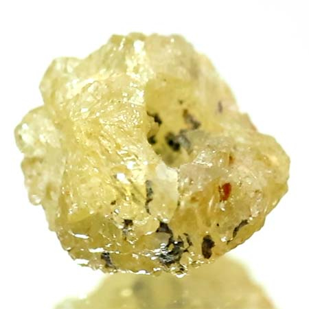 Gelber Rohdiamant 0.91 Ct, gebohrt